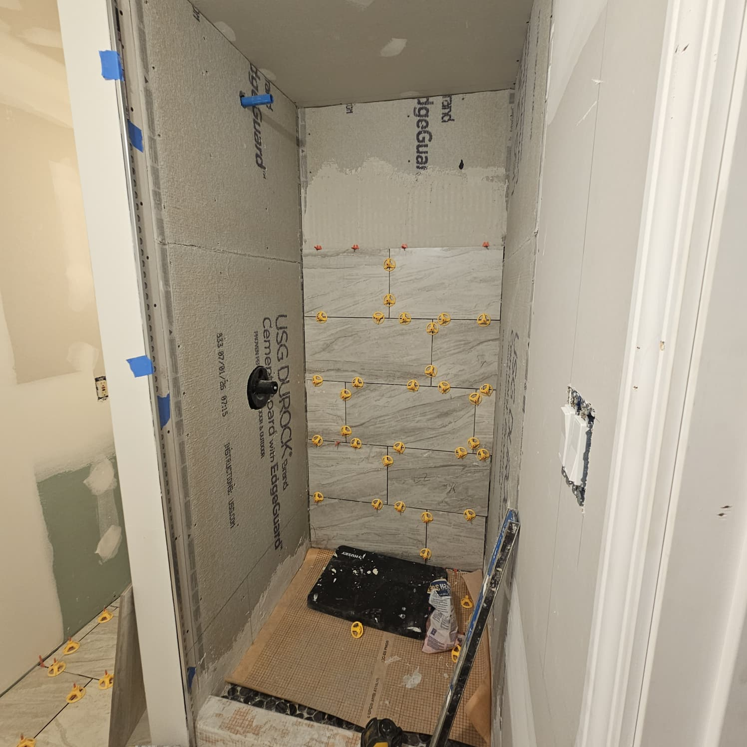 USG Durock® Cement Board Base & Tile Setting Phase