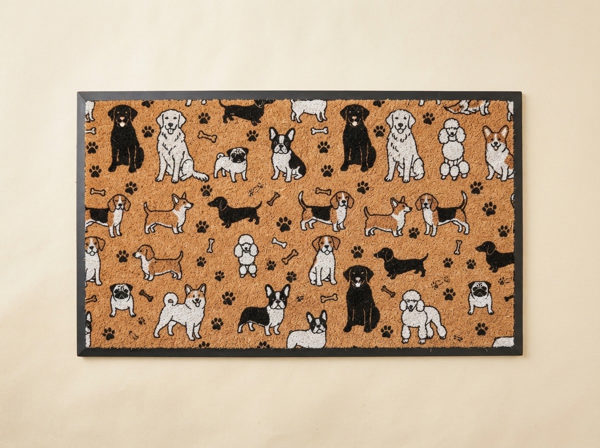 Dog door mat