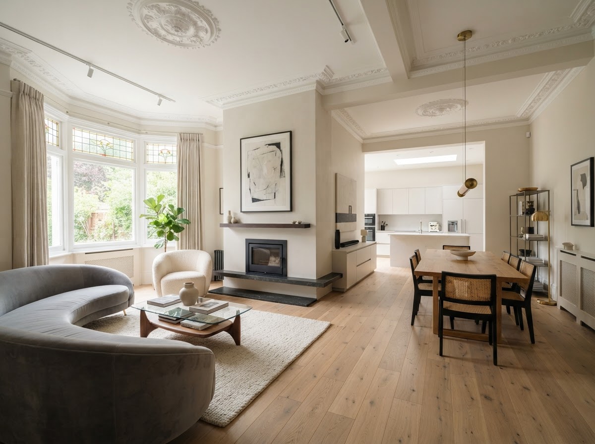 After: Pacific Heights Victorian to Open Architectural Remodel