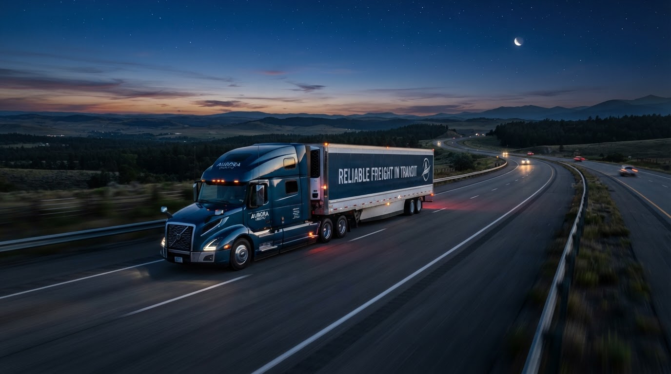 Central Freight dry van transport on evening regional route