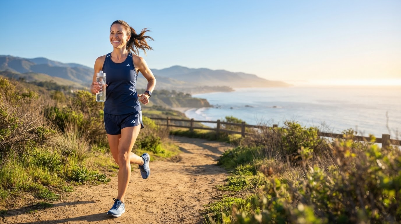Persona saludable y activa representando el estilo de vida USANA