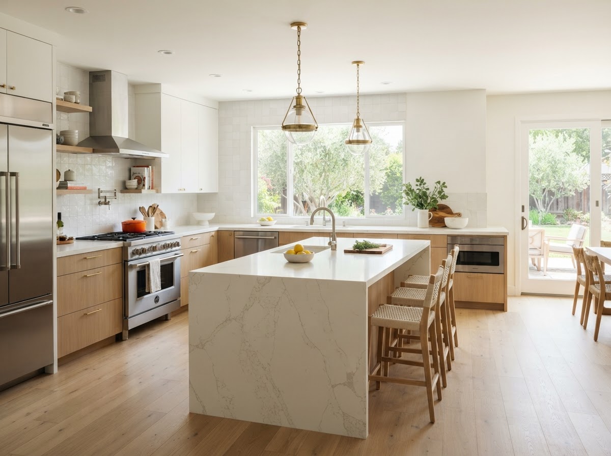 Finished Kitchen Remodel with New Cabinetry & Countertops