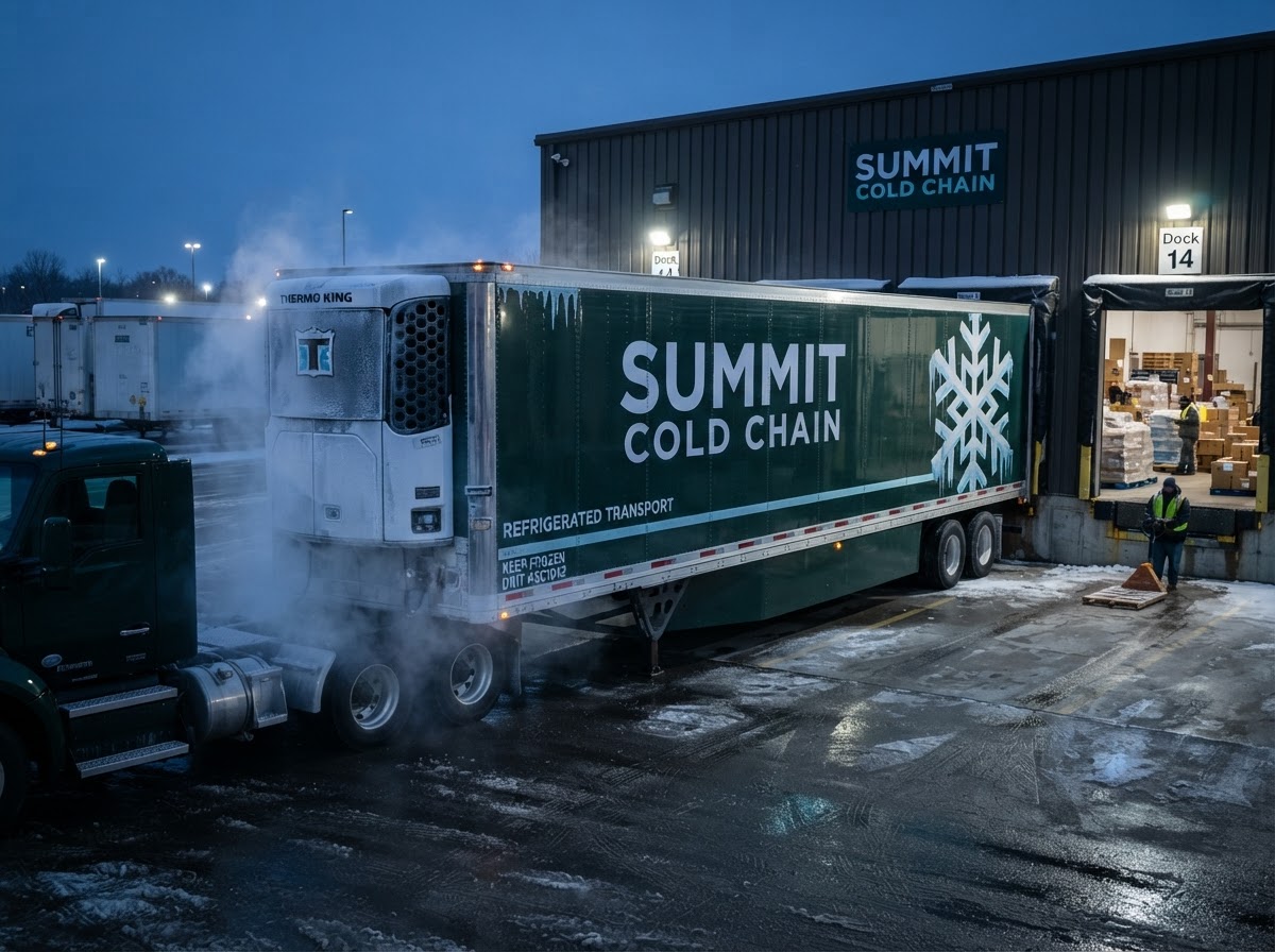 Frozen Freight — Summit Cold Chain branded reefer