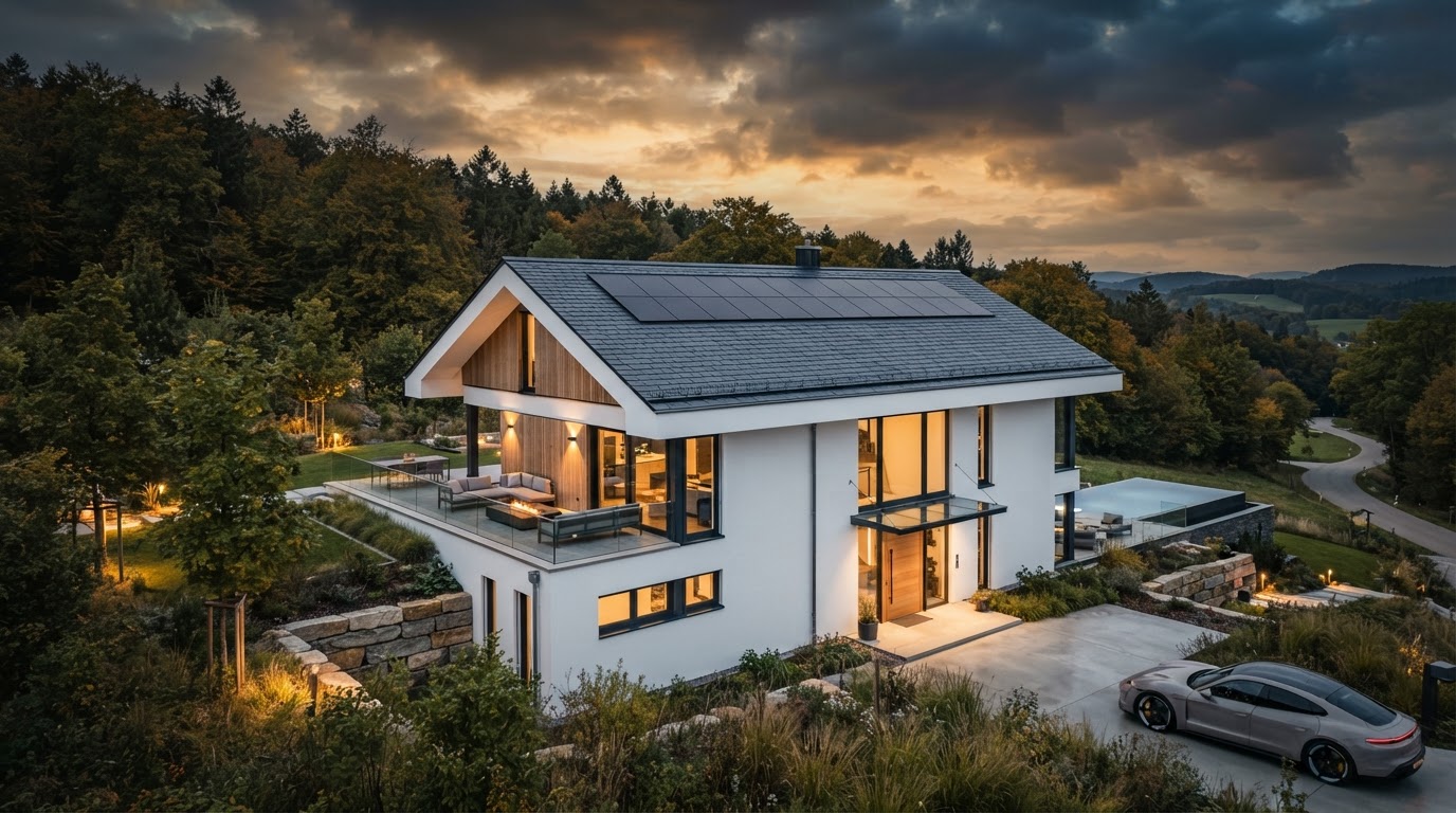 Architektenvilla Flachdach