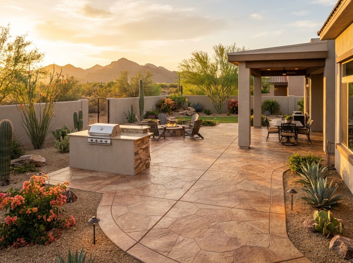 Stamped Concrete Patio — Power Ranch