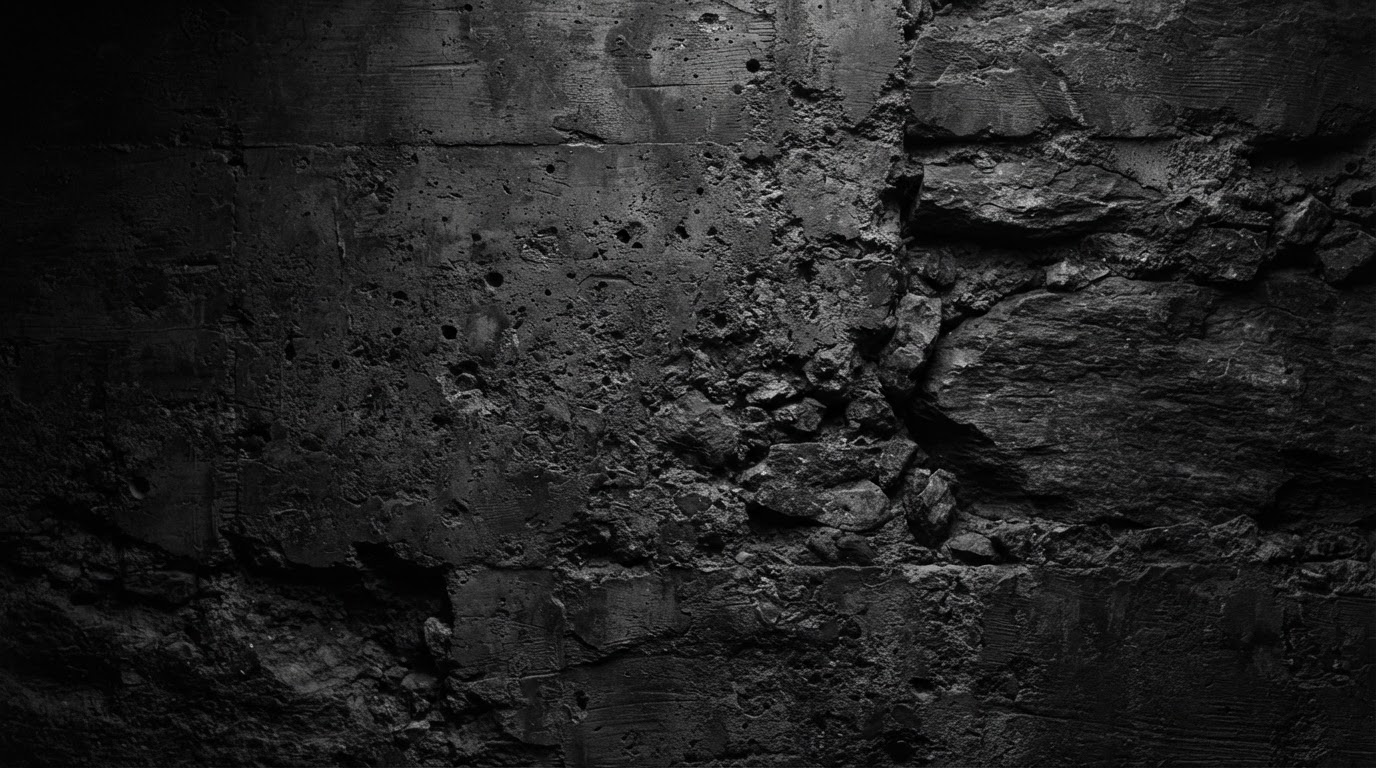 Dark monochrome stone and concrete surface