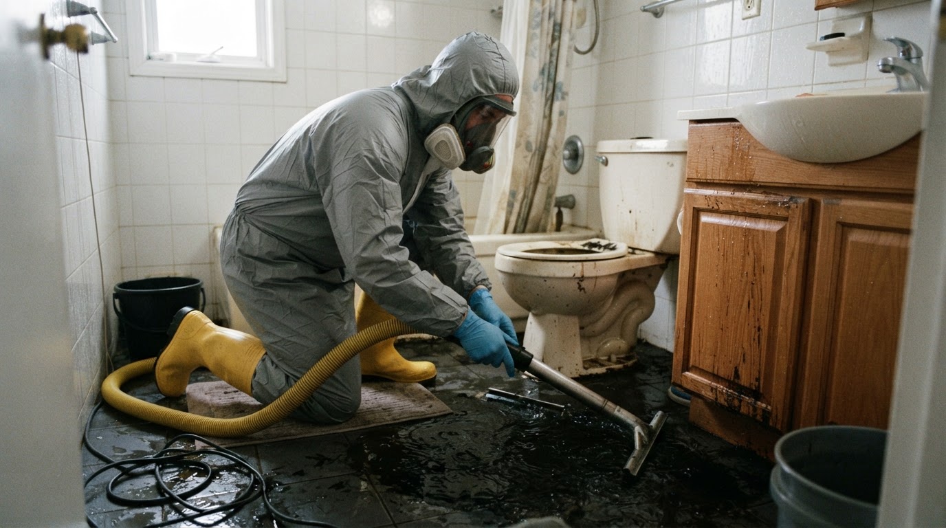 Sewage backup and black water cleanup near Huntsville