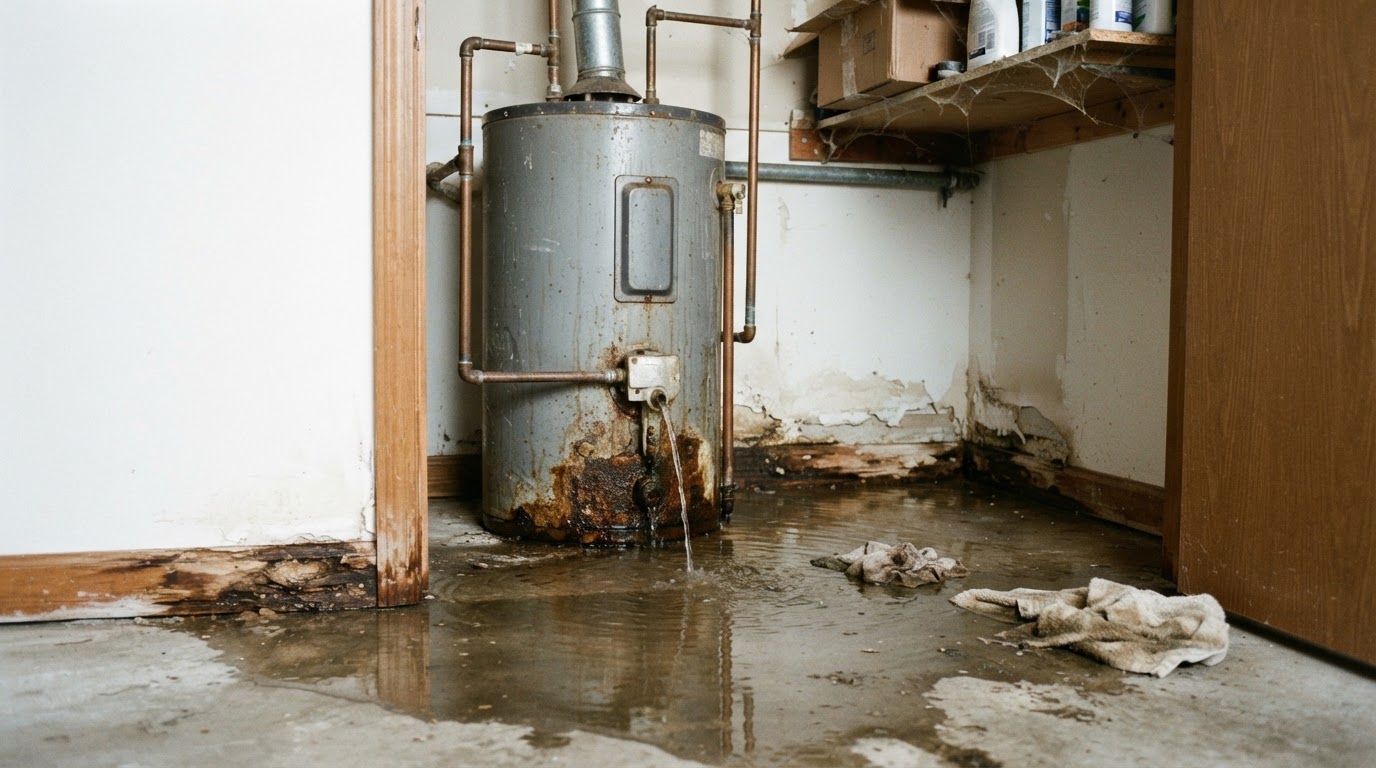 Water heater leak cleanup in Huntsville Alabama