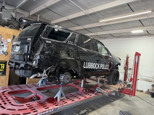 Auto body panel work at Collision Center of Lubbock, Lubbock, TX