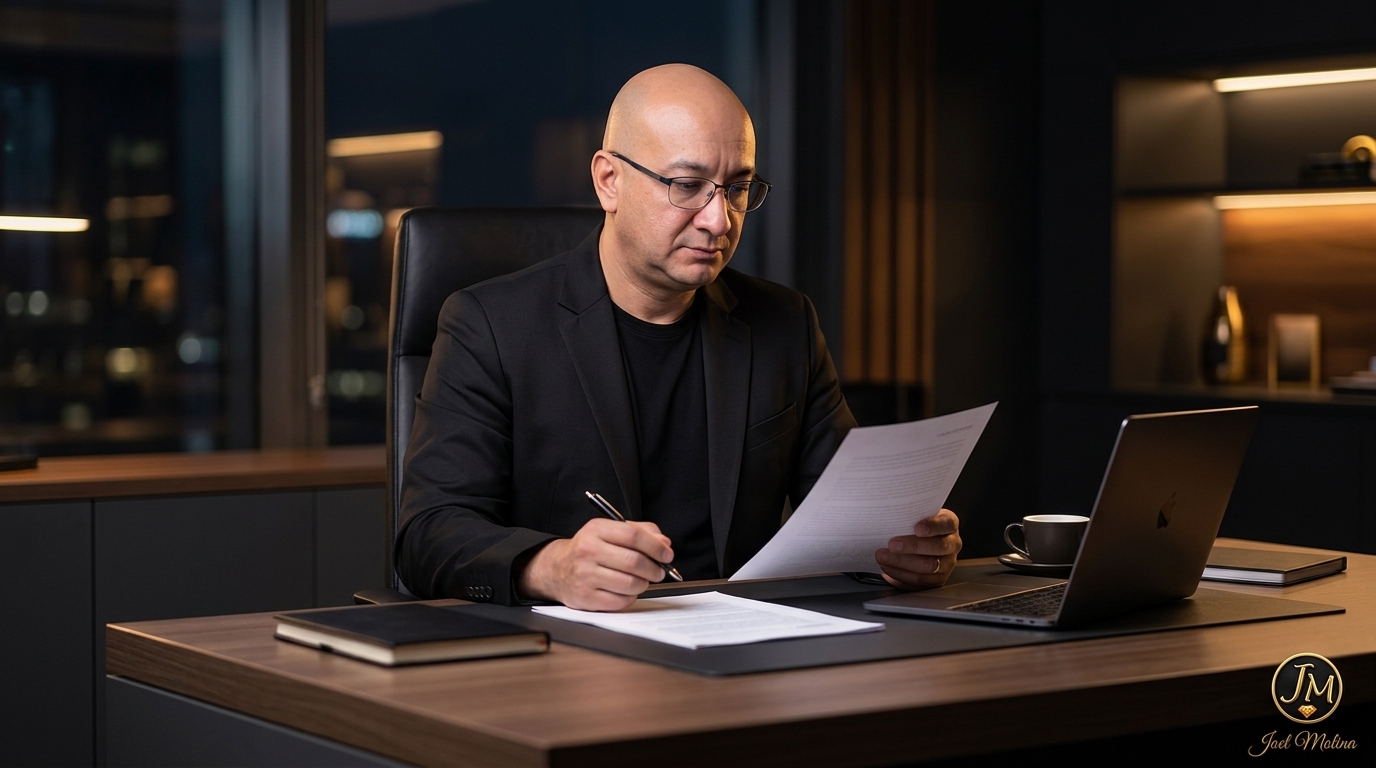 Joel Molina en sesión de análisis estratégico de marketing y negocios