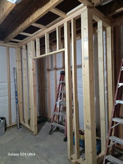 Basement Doorway & Closet Structural Framing