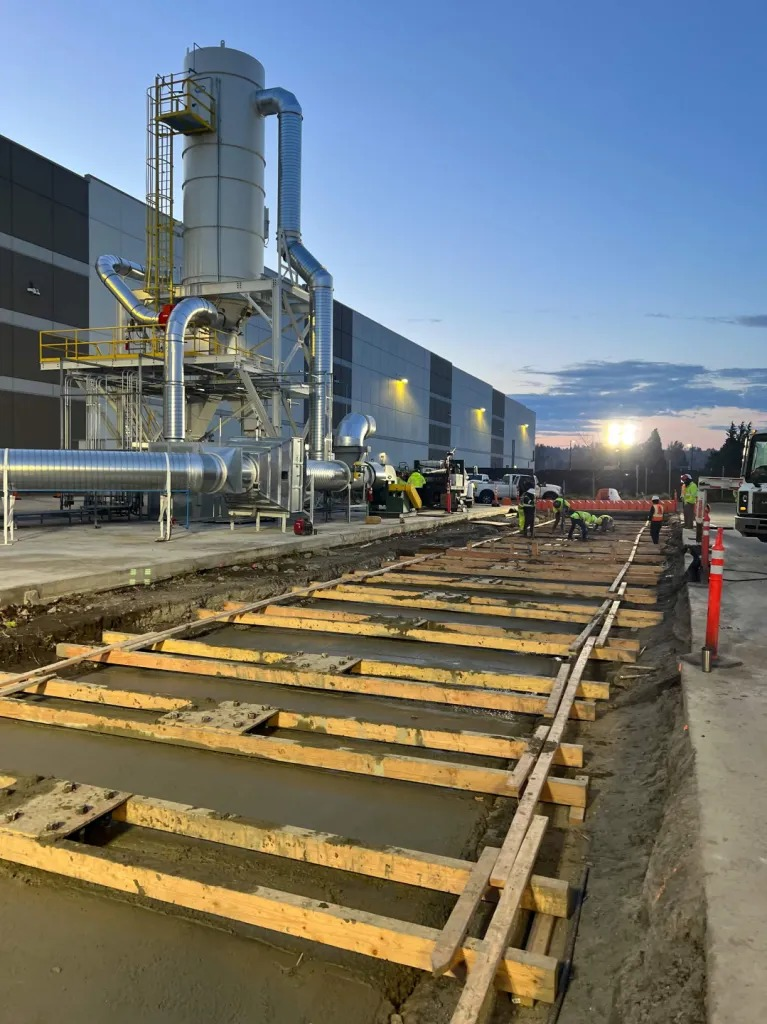 Industrial Heavy Equipment Foundation Slab
