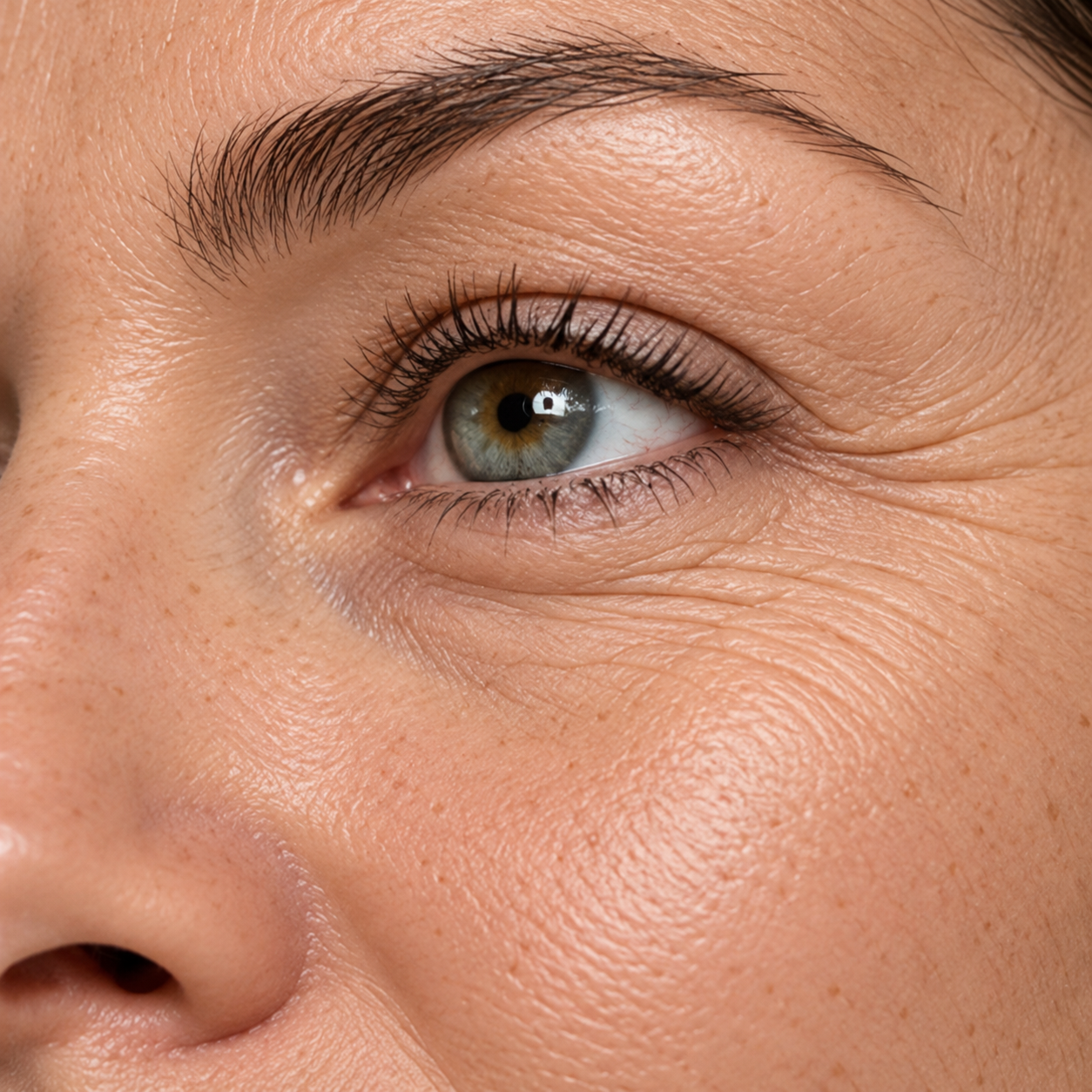 Before SkinPen treatment - fine lines around eye area