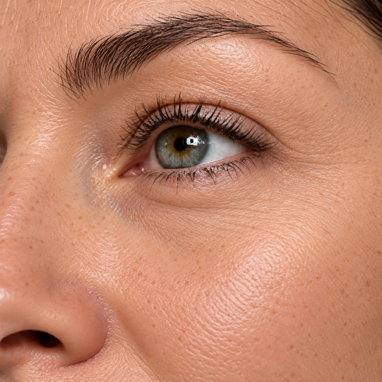 After SkinPen treatment - softened, firmer-looking skin around eye