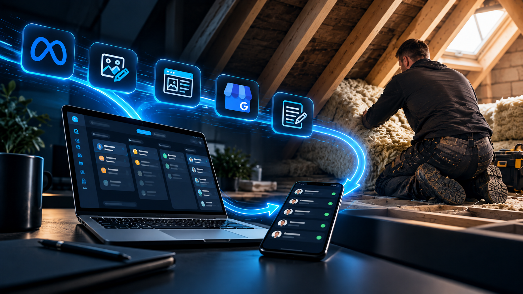 1-day onboarding connecting Meta ads to your insulation systems