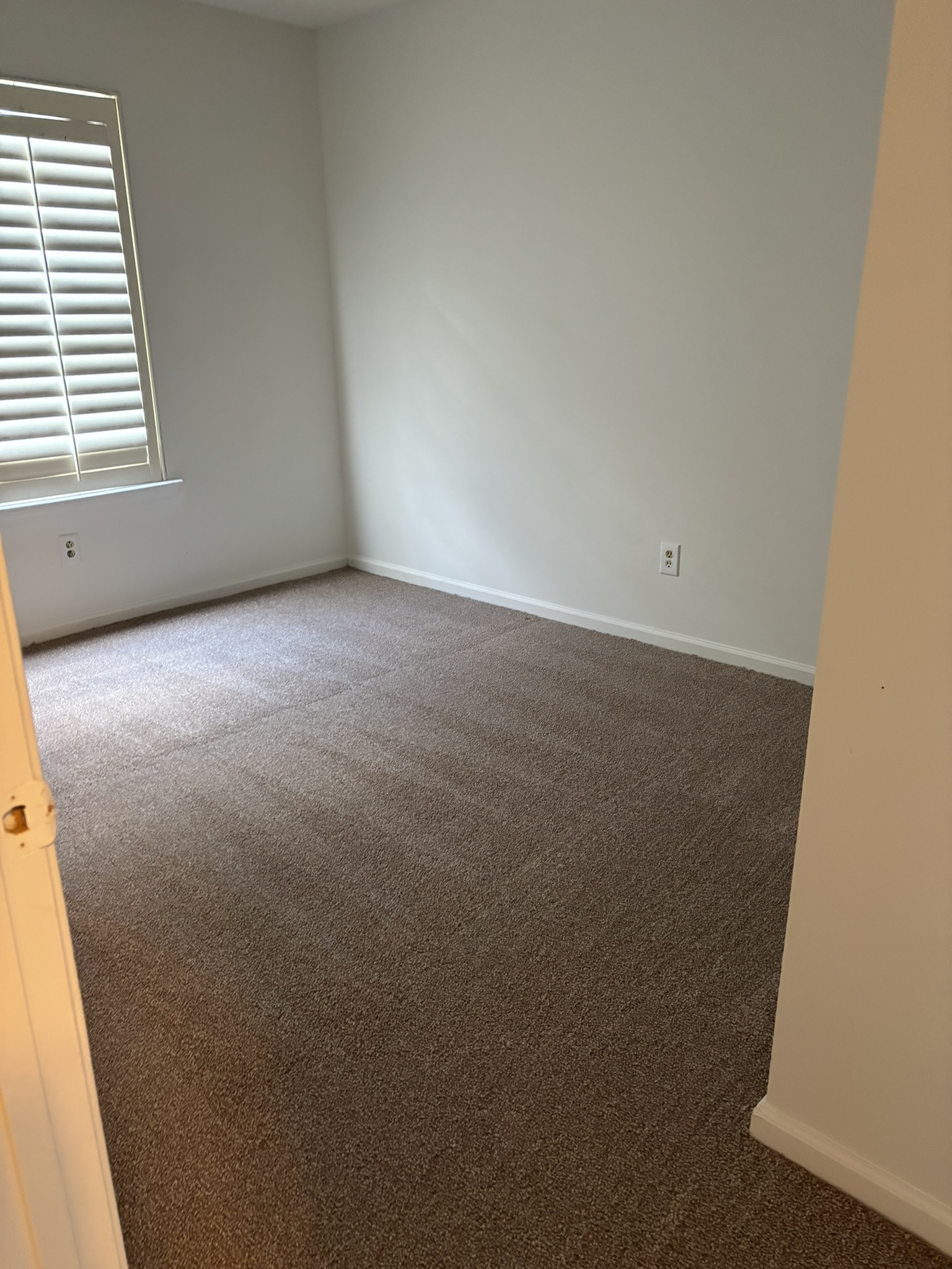 Spotless Bedroom Carpet & Shutter Dusting Detail