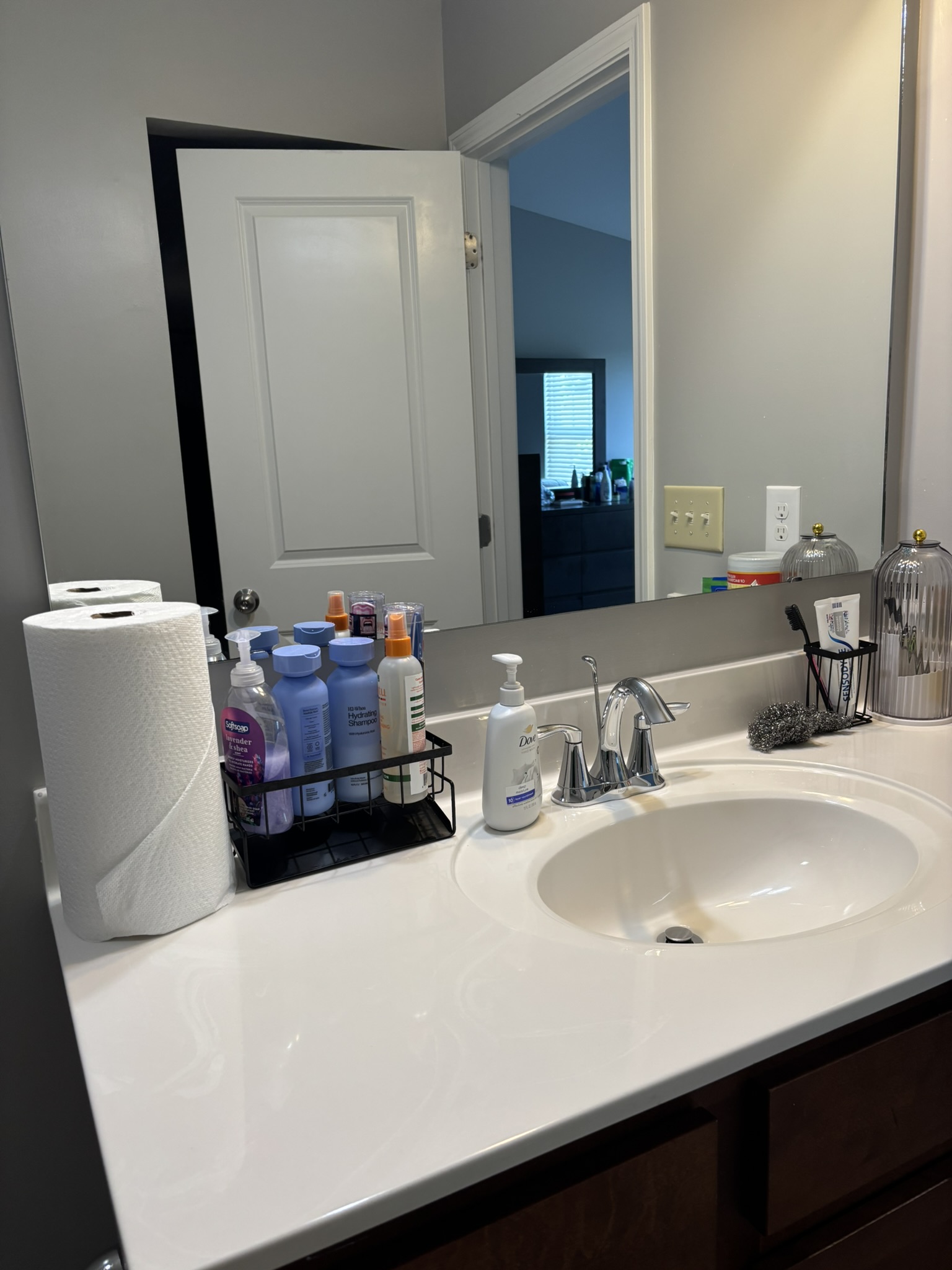 Sanitized Bathroom Vanity & Mirrored Countertop