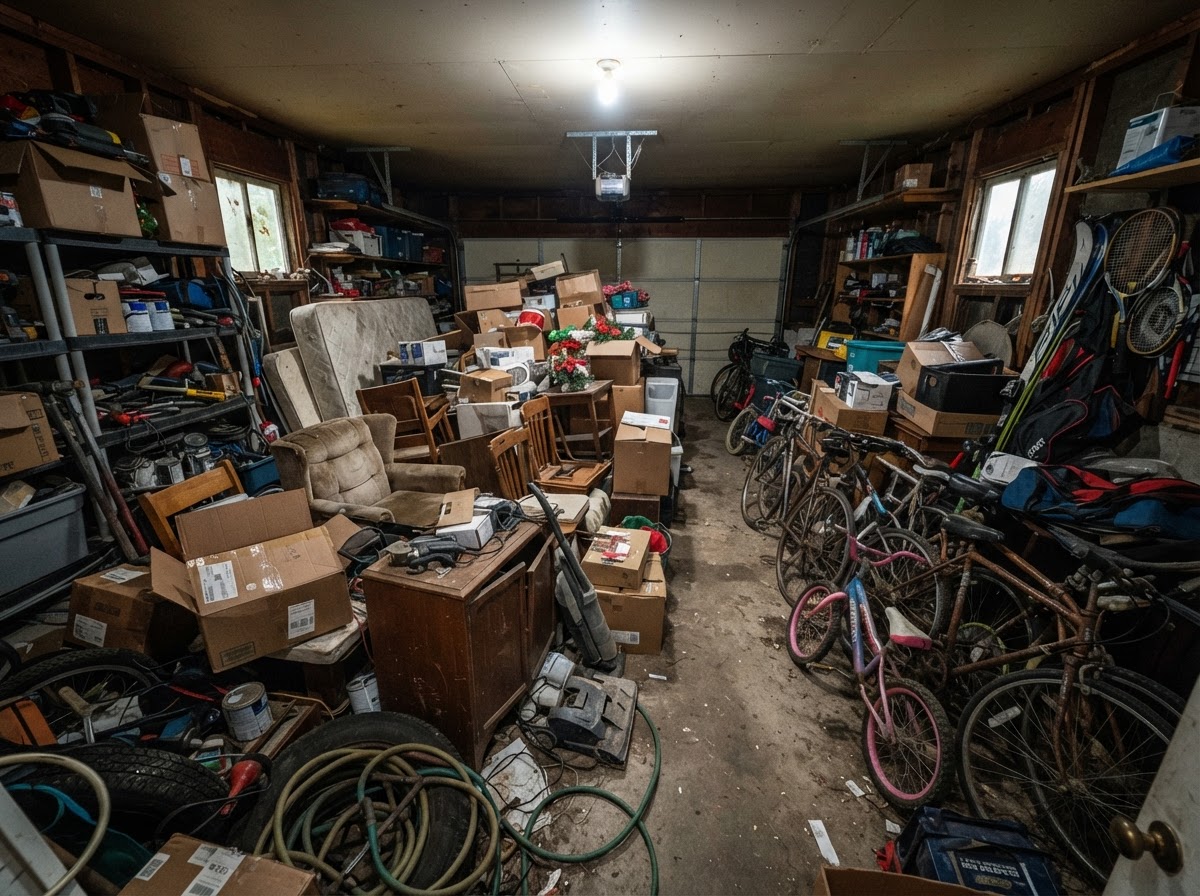 Garage cleanout — before junk removal