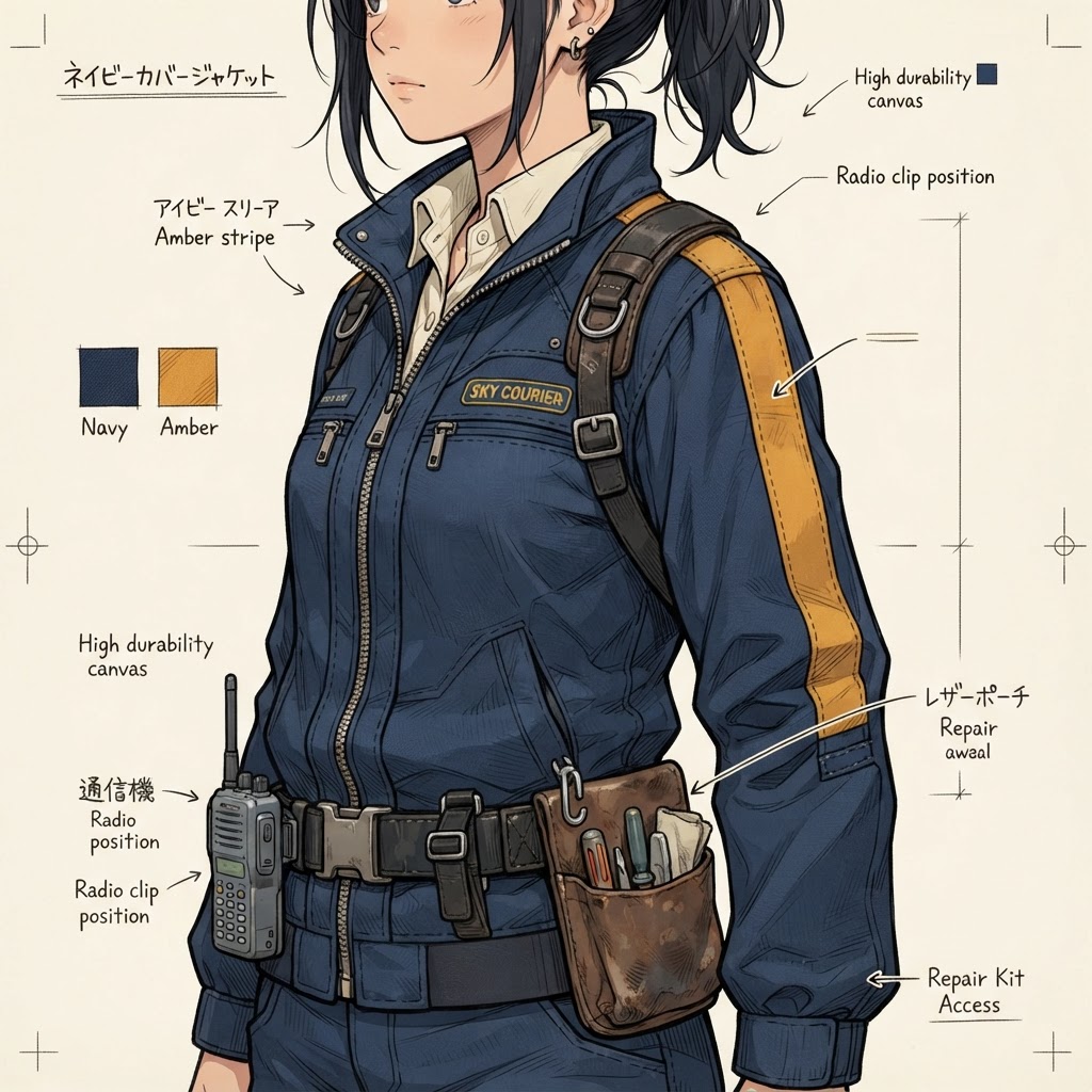 Illustrative character example: costume detail study