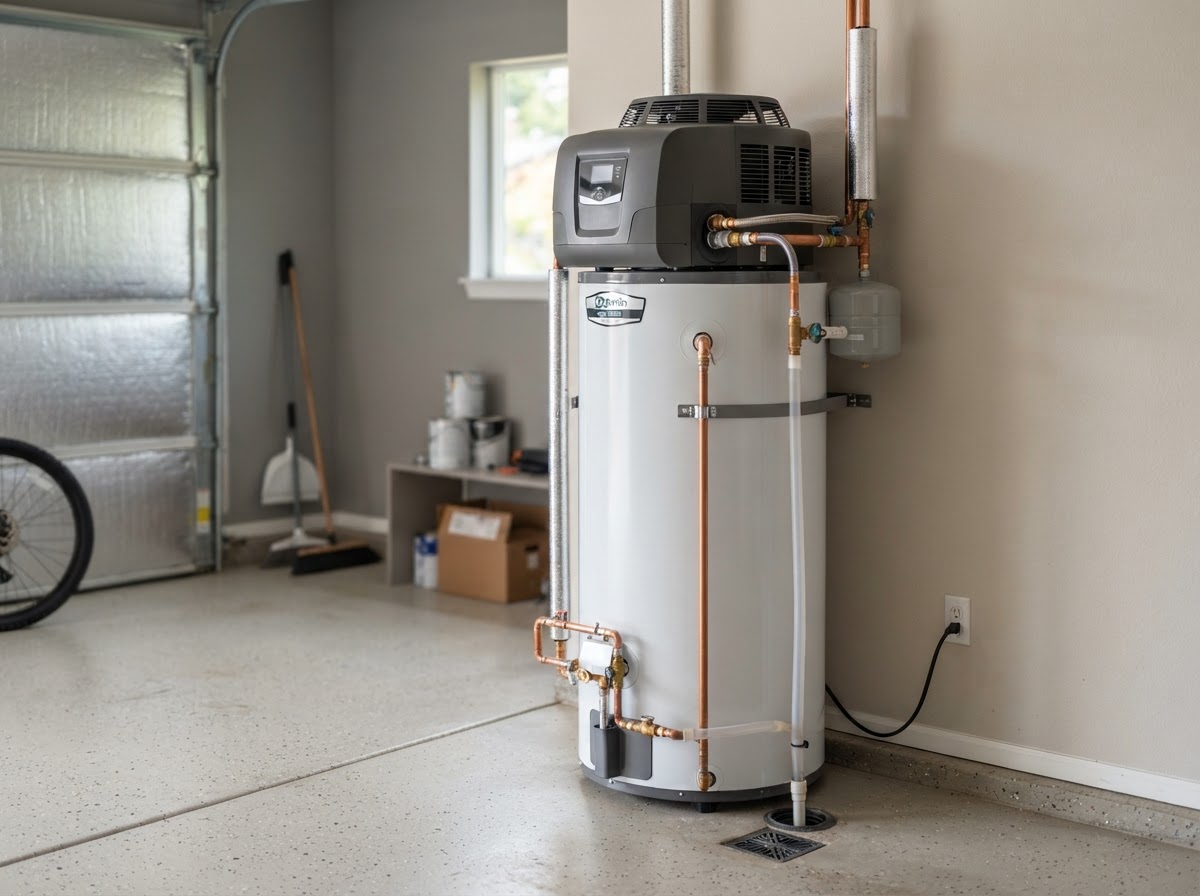 Heat pump hybrid water heater installation in Memphis