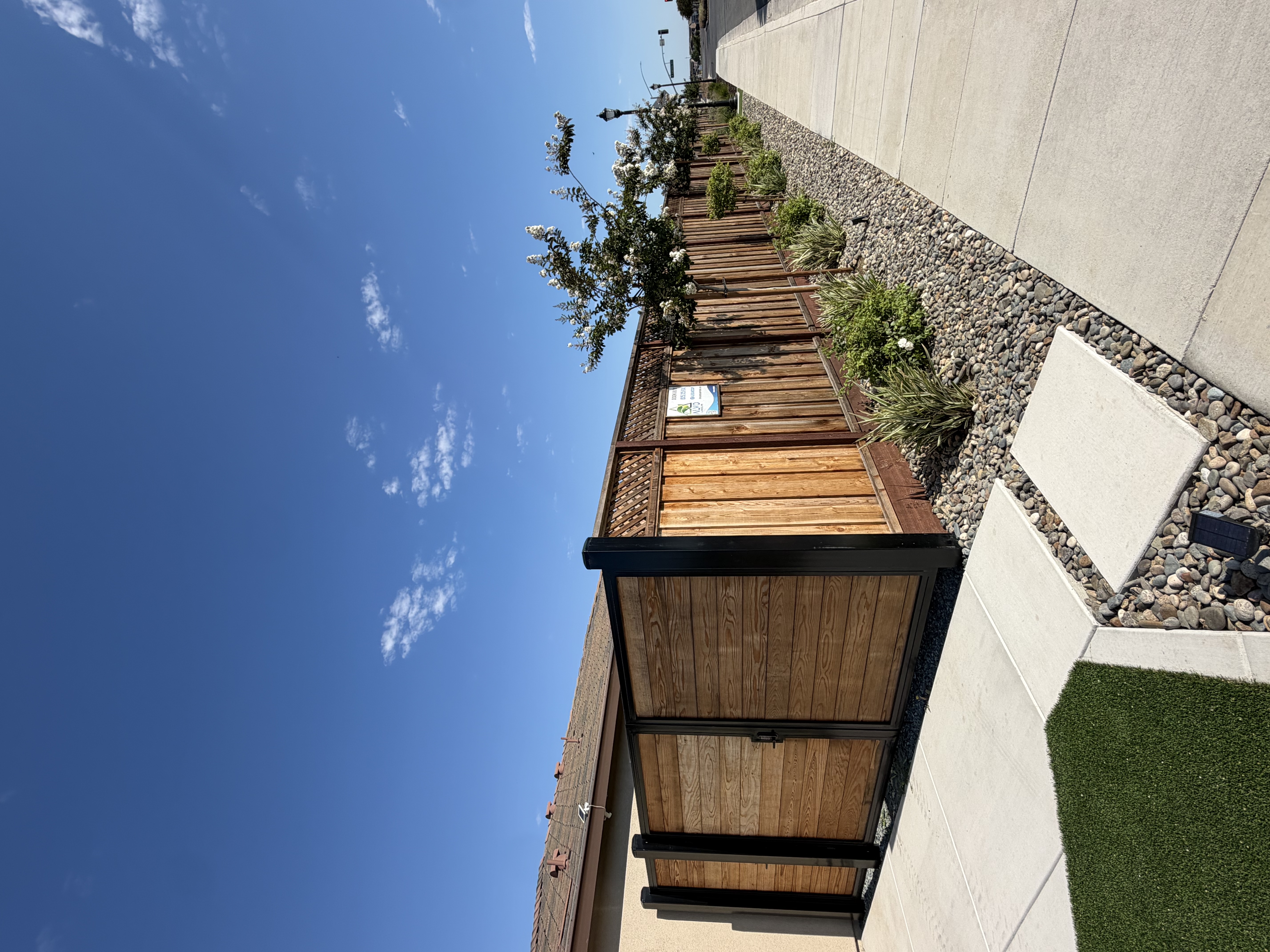 Perimeter Lattice Top Fence & Custom Steel Framed Gate