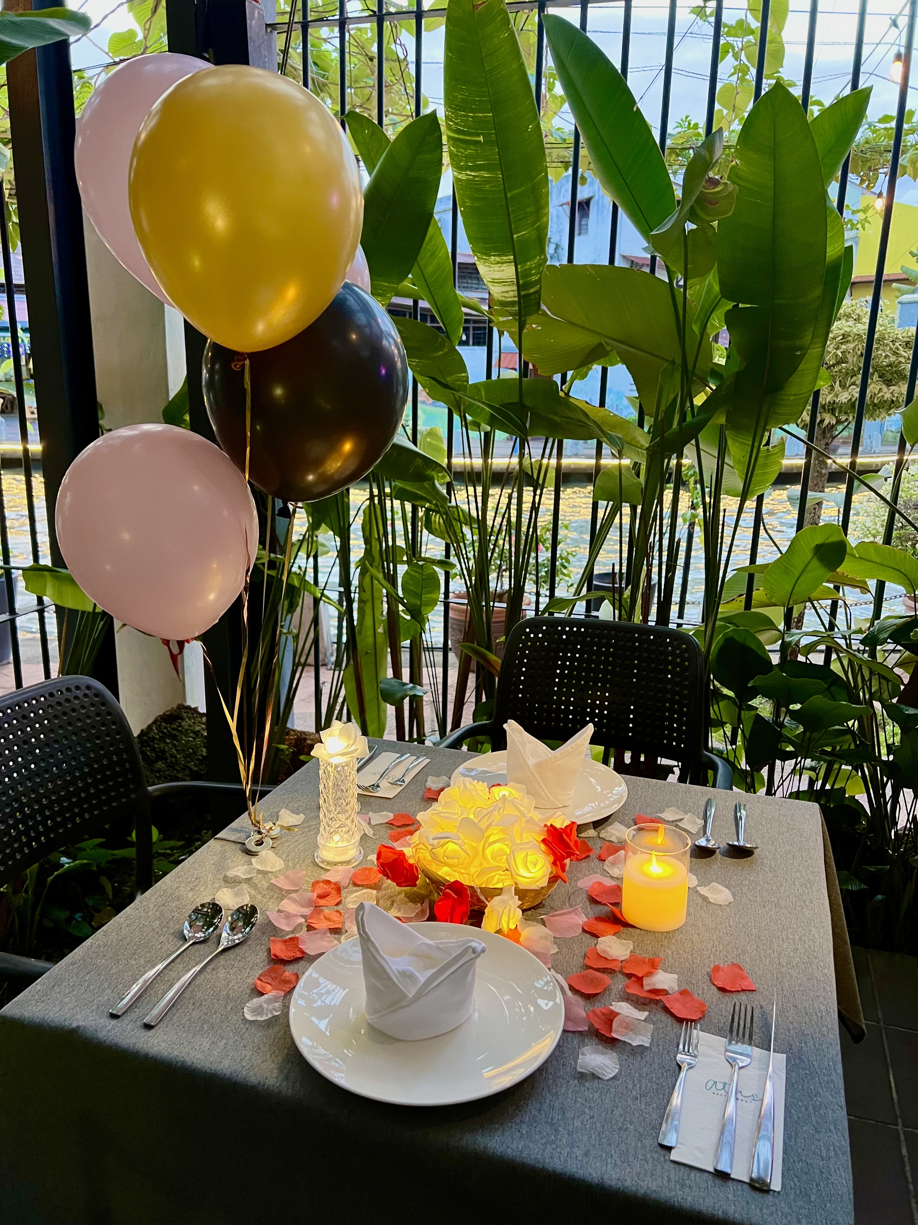 Table setup for private events and celebrations at Atas