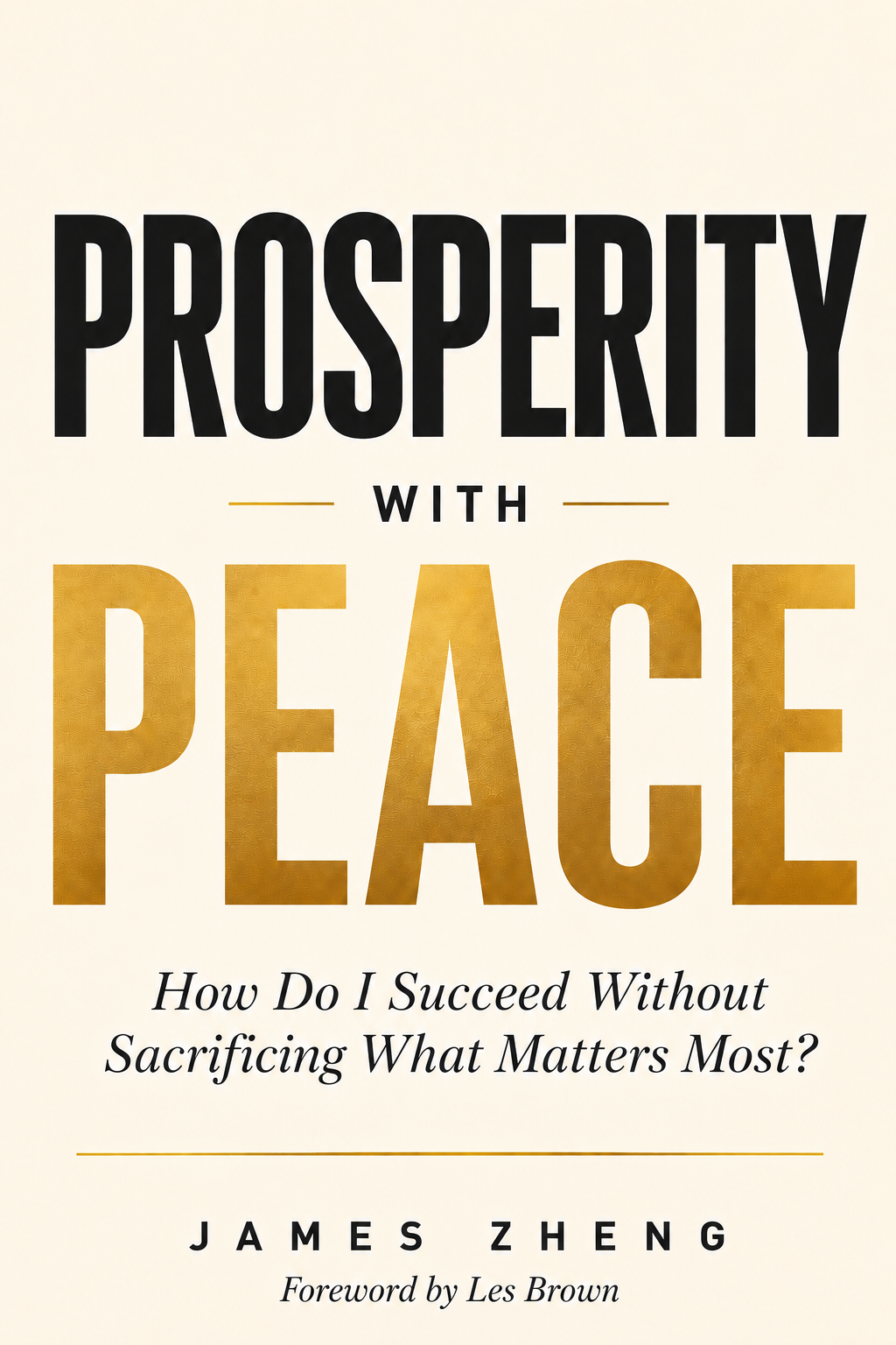 Prosperity with Peace by James Zheng, Foreword by Les Brown