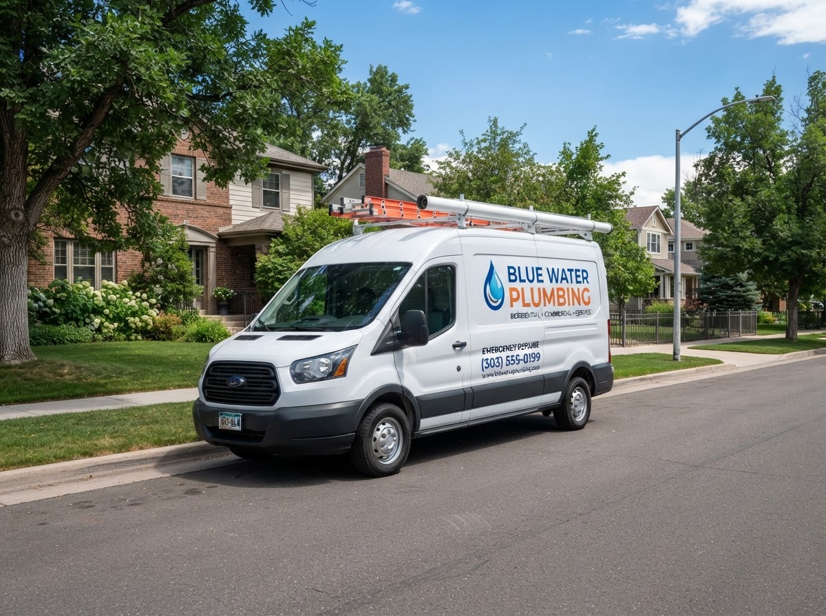 Riverbend Plumbing service van — sample photo placeholder