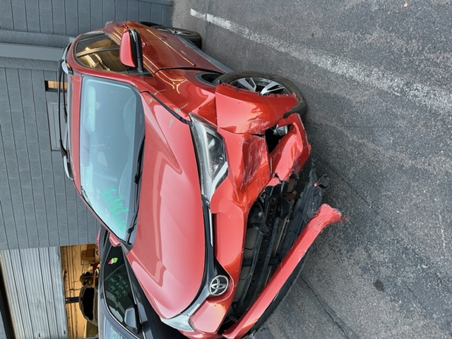 Vehicle with collision damage before repair at Campus Body Salon Ltd. (Collision Center), Tempe, AZ