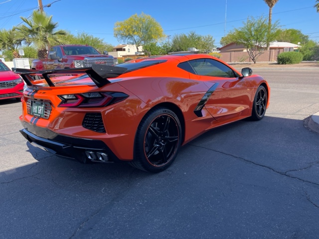 Torch Orange Corvette C8 at Campus Body Salon Ltd. (Collision Center), Tempe, AZ