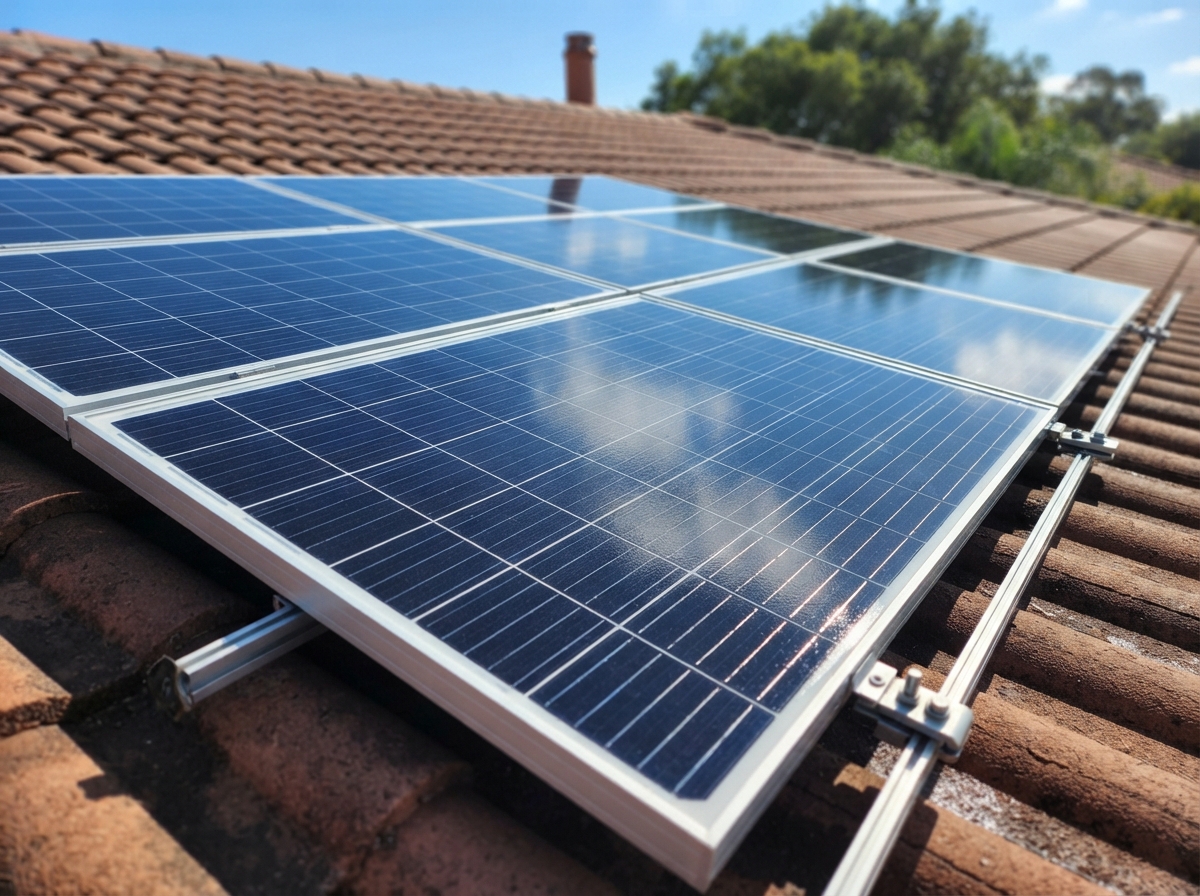Spotless gleaming solar panels after professional deionized water cleaning
