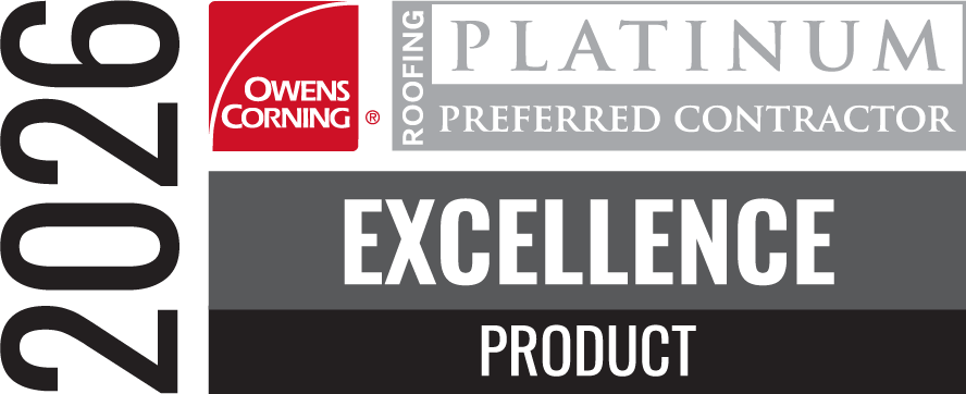 2026 Owens Corning Platinum Preferred Contractor Excellence in Product