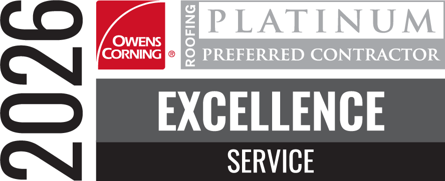 2026 Owens Corning Platinum Preferred Contractor Excellence in Service