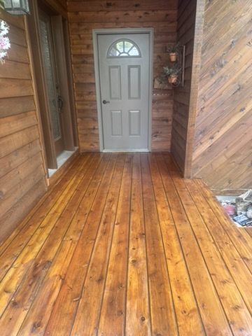Covered Porch Wood Refinishing