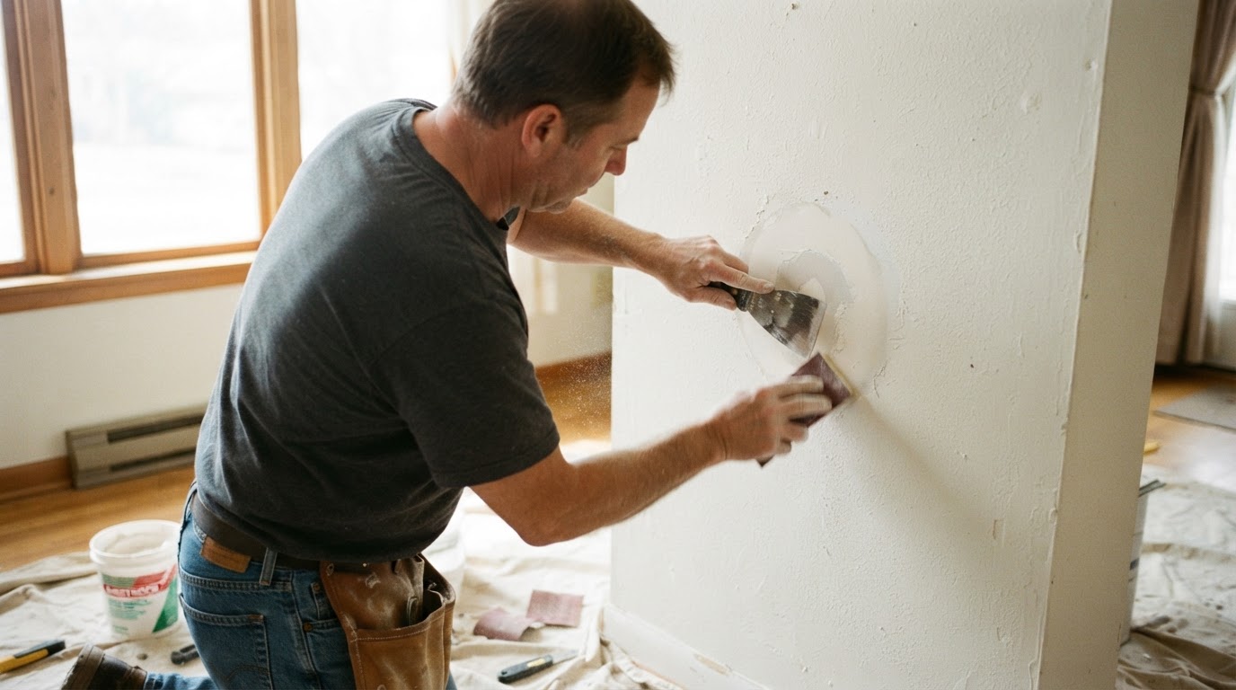 Drywall Repair & Painting work by Halloran Handy Helpers