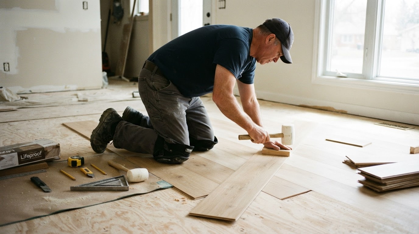 Flooring Installation work by Halloran Handy Helpers