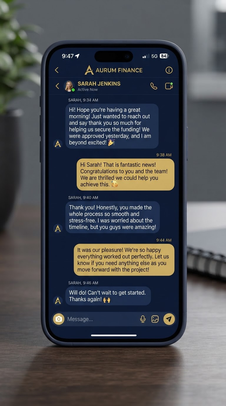 Client testimonial conversation