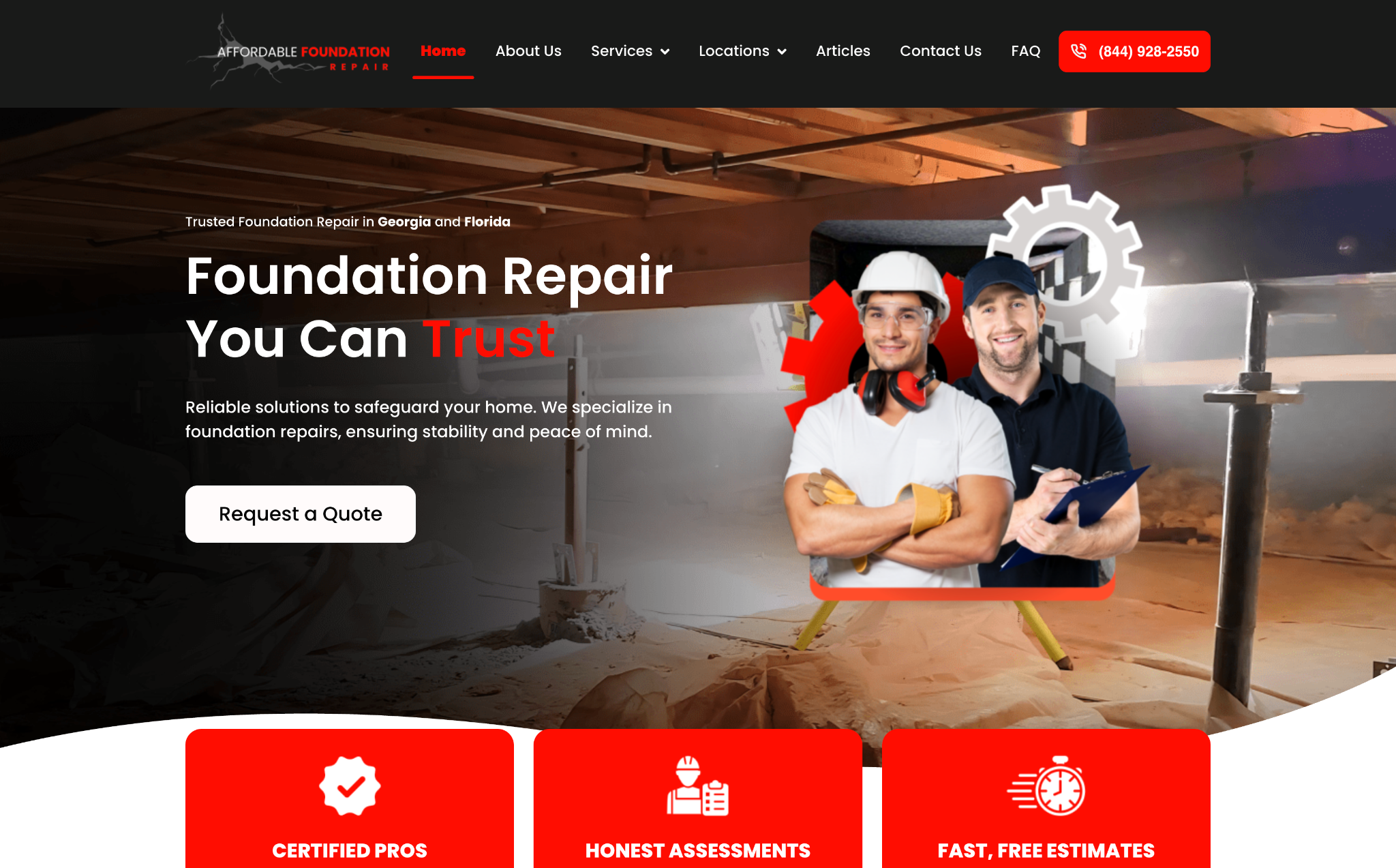 Affordable Foundation Repair website preview