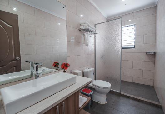 Room 102's ensuite bathroom