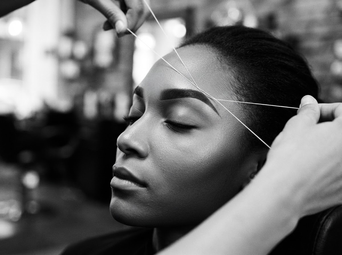 Eyebrow threading treatment in Park Slope, Brooklyn
