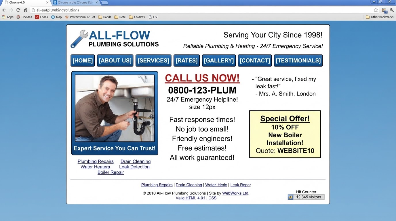 Coastal Plumbing Co. — before