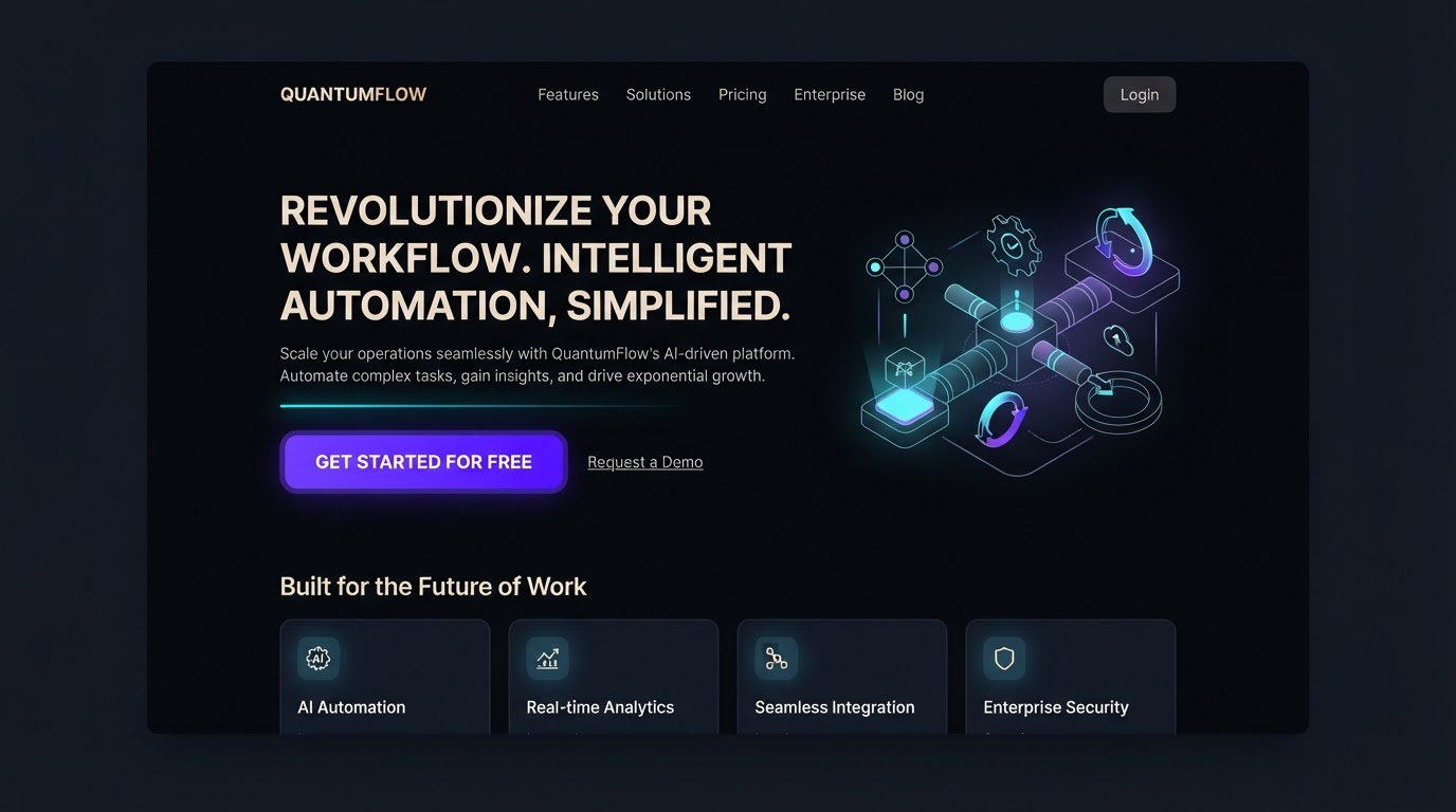 Landing page example built with Vibe