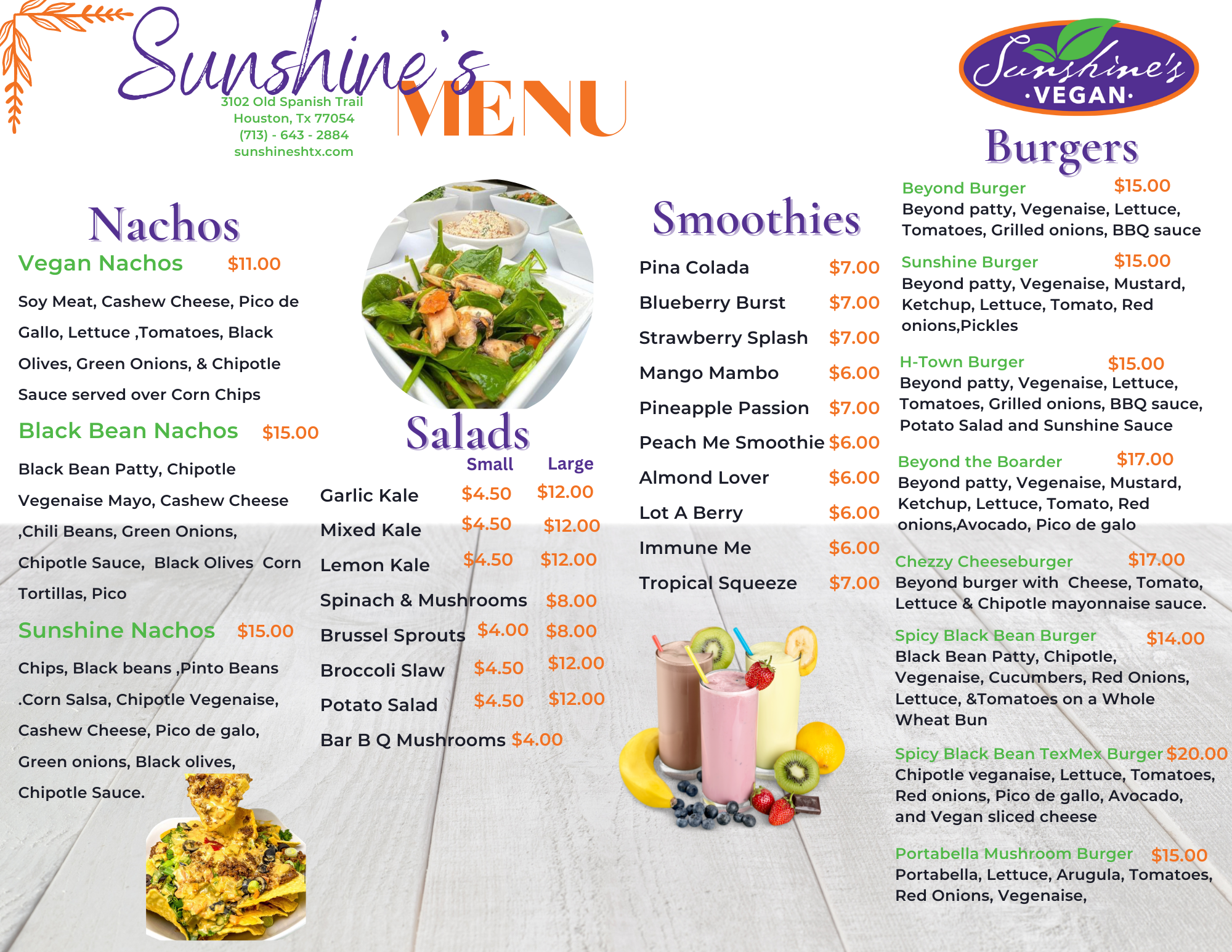 Official Menu — Page 1