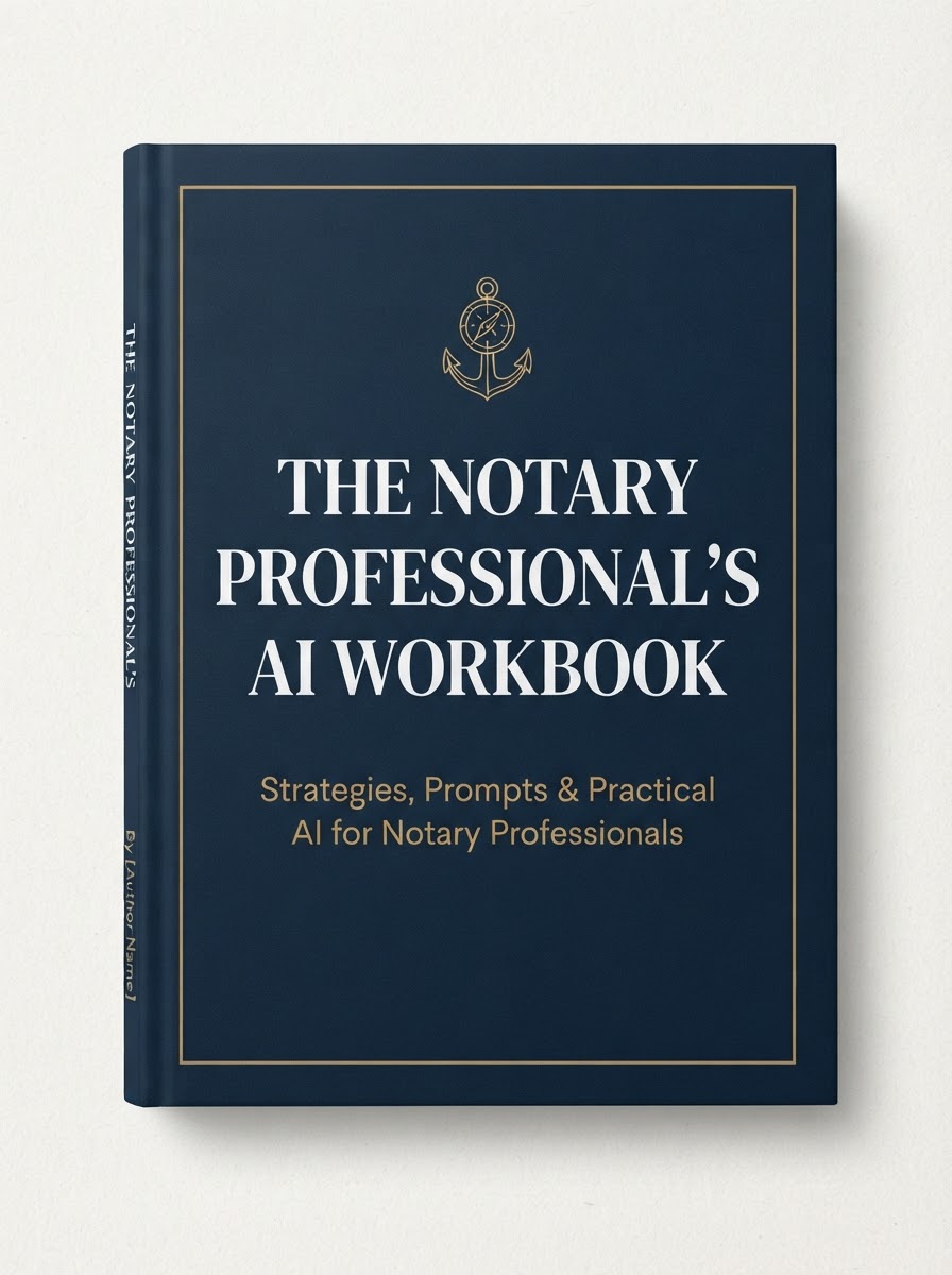 The Notary Professional's AI Workbook — provisional cover