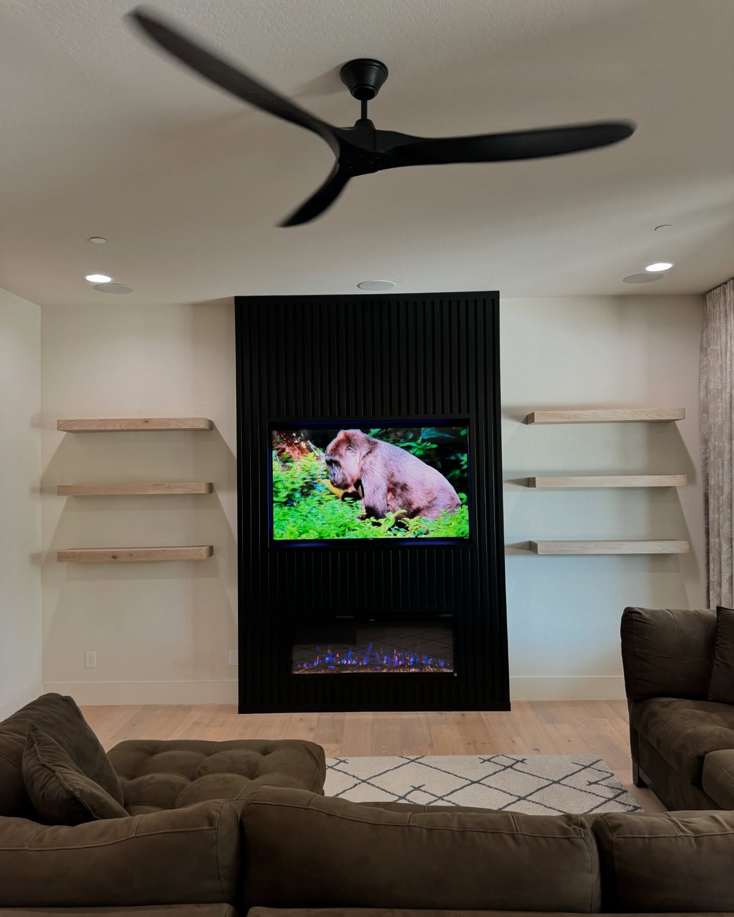 Slat Fireplace Accent Wall — Kirkland, WA — Accent Walls by ProPeak Remodeling