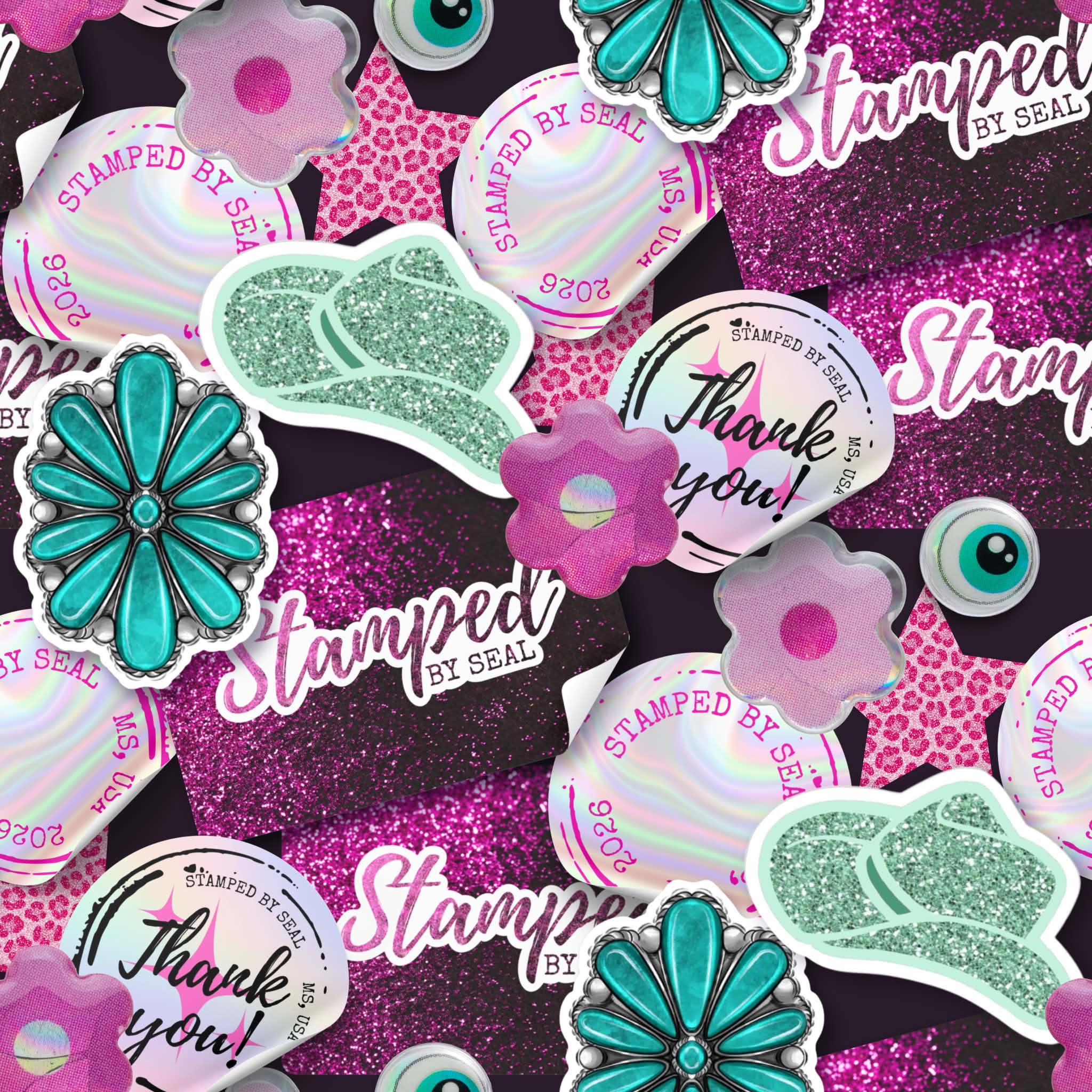 Custom sticker pattern design sheet