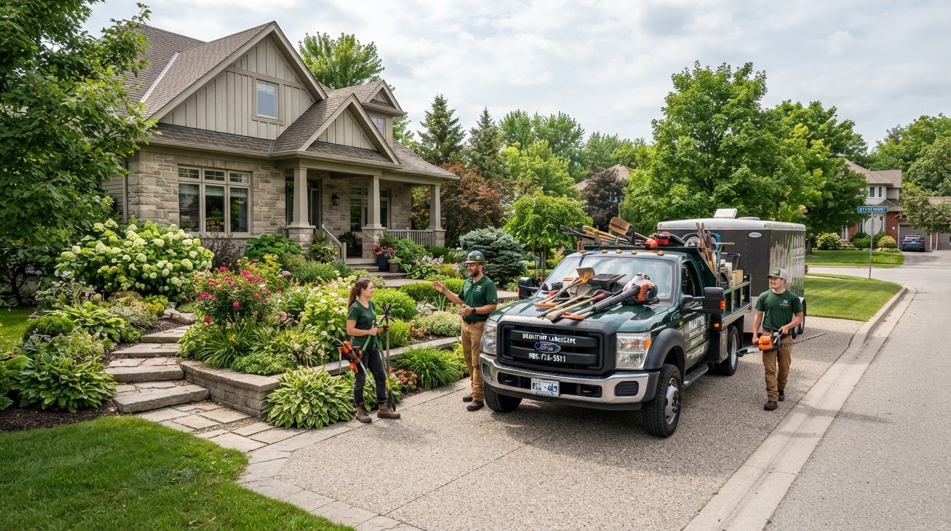 Salisbury Landscaping Solutions crew and equipment on an Eastern Shore job site