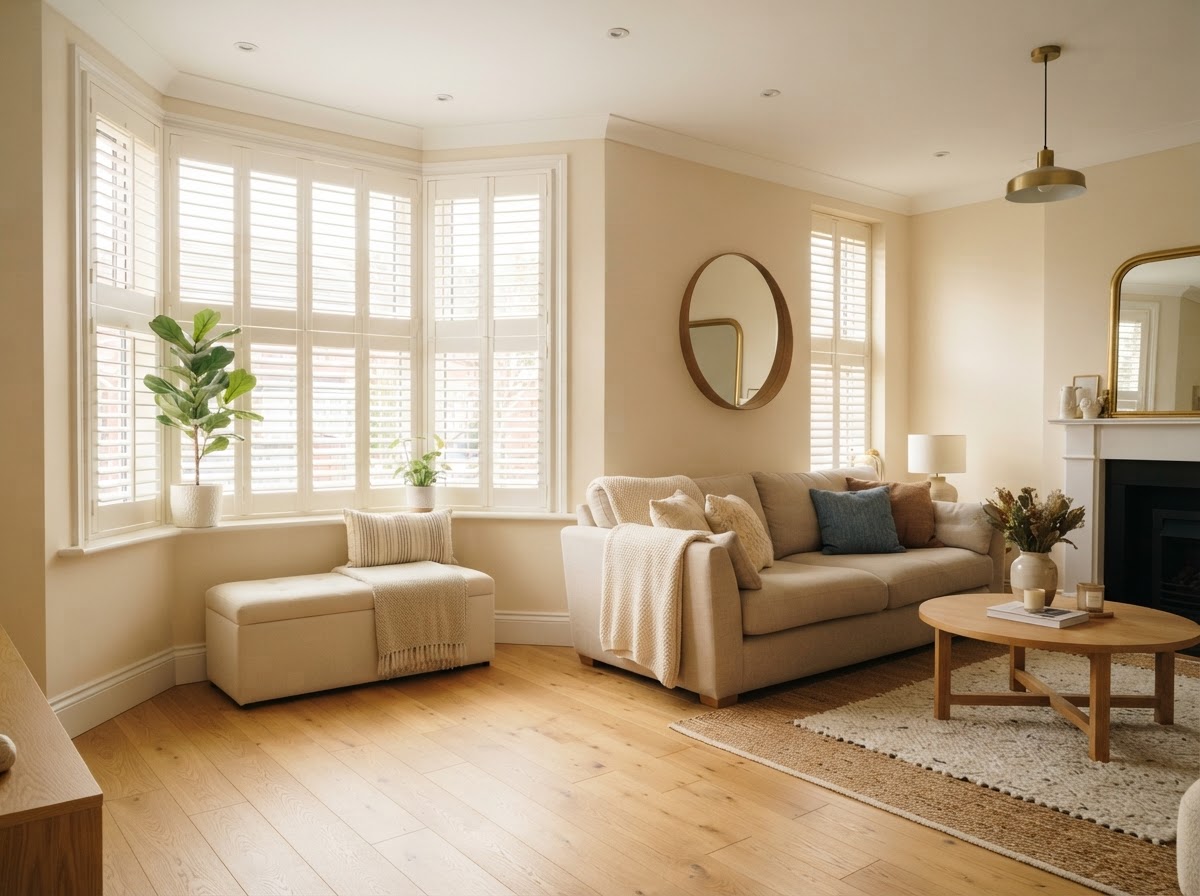 Living Room Plantation Shutter Fitout - Image 4