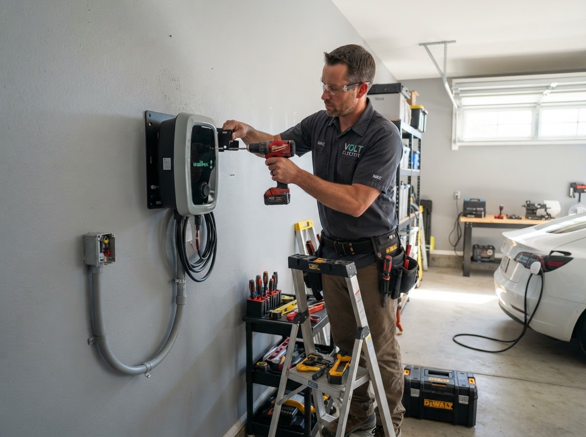 Solar and EV Chargers professional at work