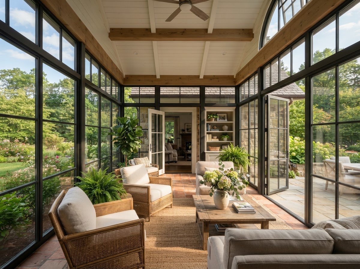 Sunrooms & Enclosures professional at work